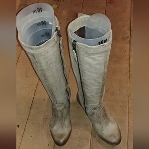 Mjus distressed grey tall boots.